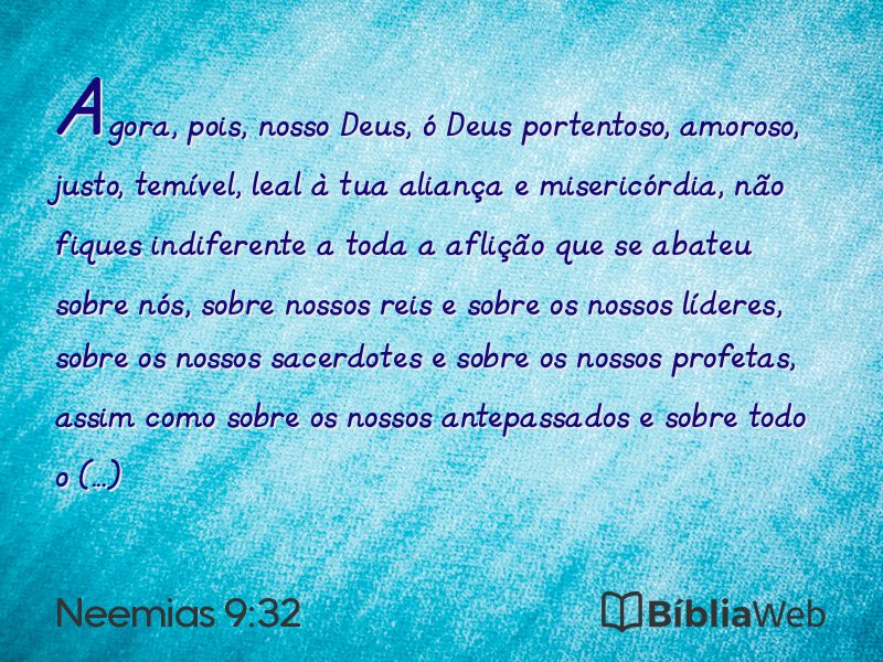 Neemias 9:32 em imagem para compartilhar