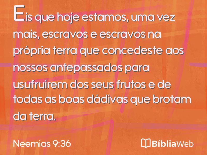 Neemias 9:36 em imagem para compartilhar