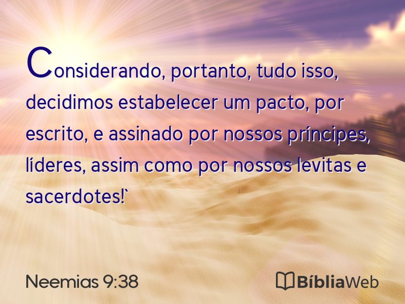 Neemias 9:38 em imagem para compartilhar