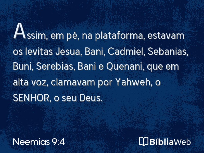 Neemias 9:4 em imagem para compartilhar