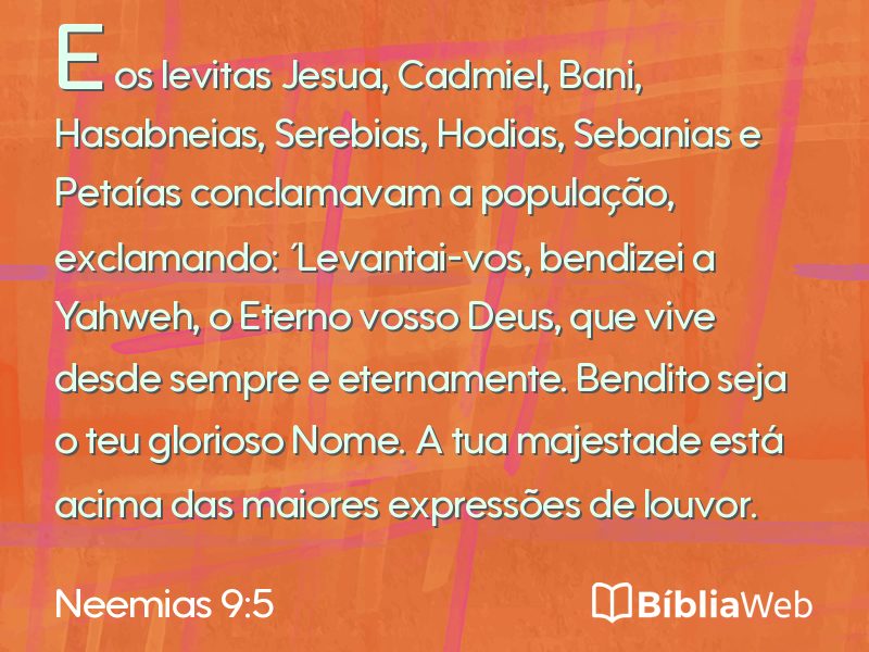 Neemias 9:5 em imagem para compartilhar