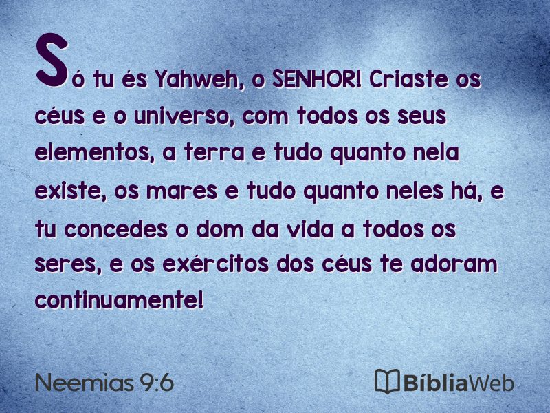 Neemias 9:6 em imagem para compartilhar