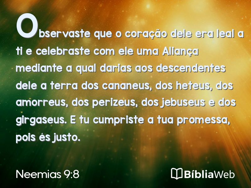 Neemias 9:8 em imagem para compartilhar
