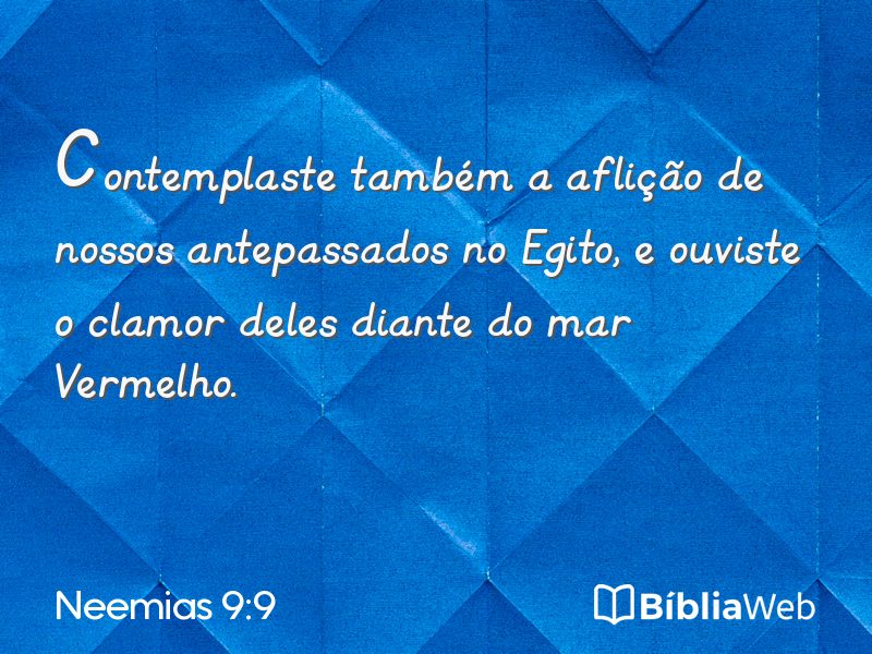 Neemias 9:9 em imagem para compartilhar