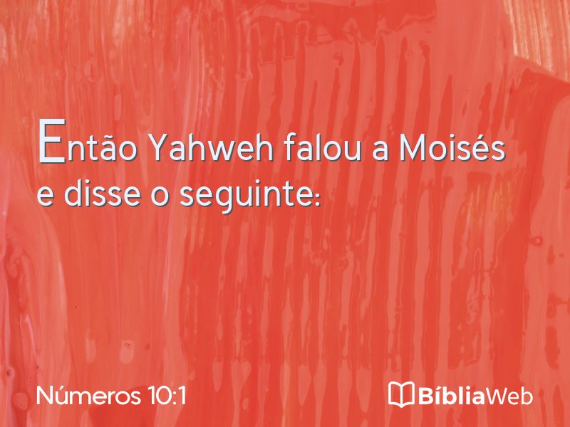 Números 10:1 em imagem para compartilhar