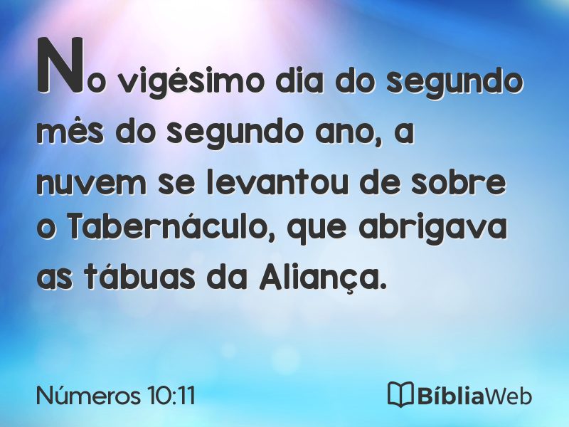 Números 10:11 em imagem para compartilhar