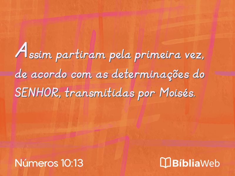Números 10:13 em imagem para compartilhar