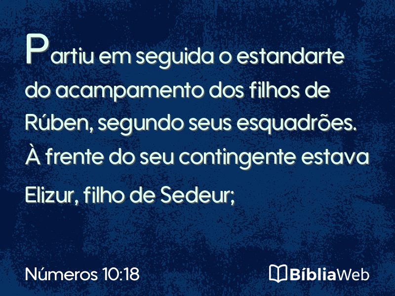 Números 10:18 em imagem para compartilhar