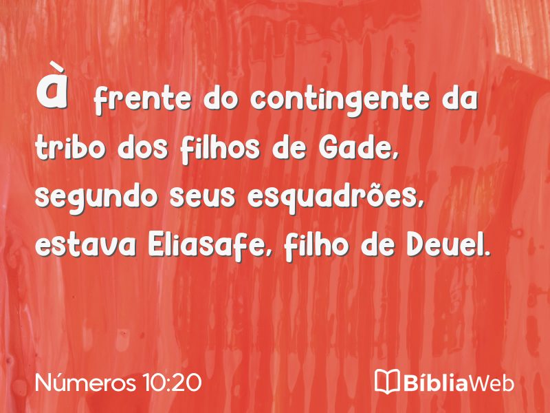 Números 10:20 em imagem para compartilhar