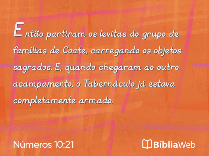Números 10:21 em imagem para compartilhar