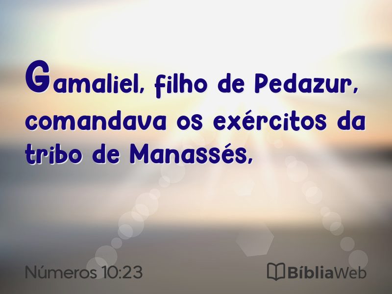 Números 10:23 em imagem para compartilhar