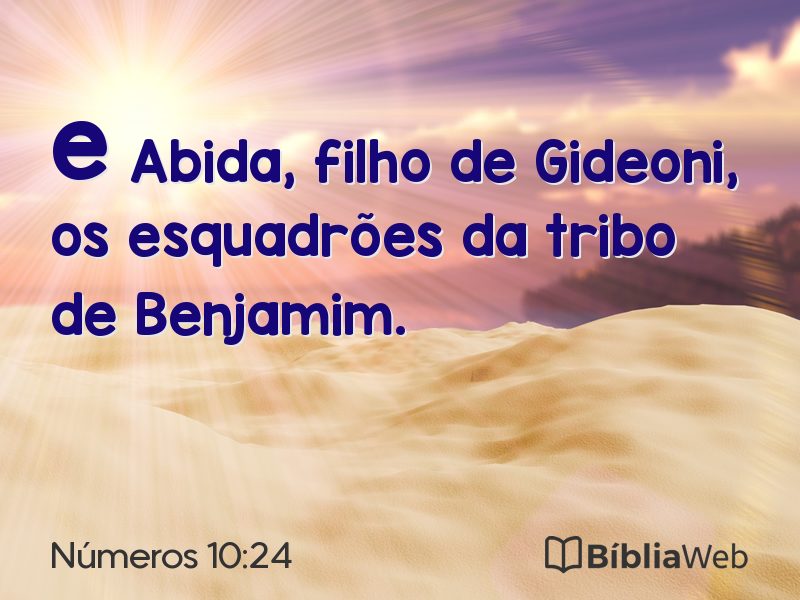 Números 10:24 em imagem para compartilhar