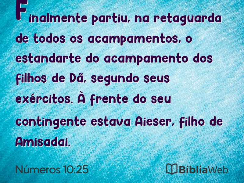 Números 10:25 em imagem para compartilhar
