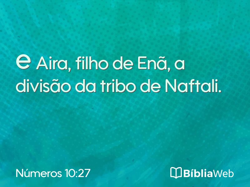 Números 10:27 em imagem para compartilhar