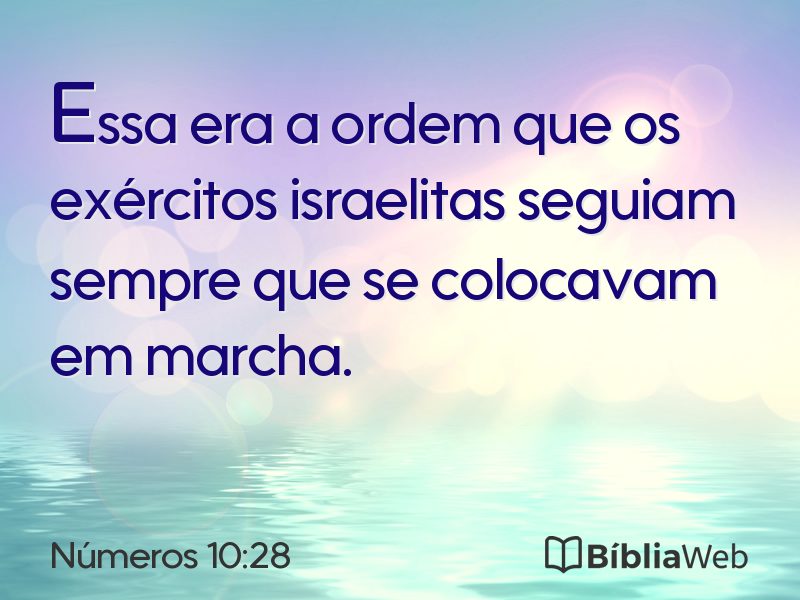 Números 10:28 em imagem para compartilhar