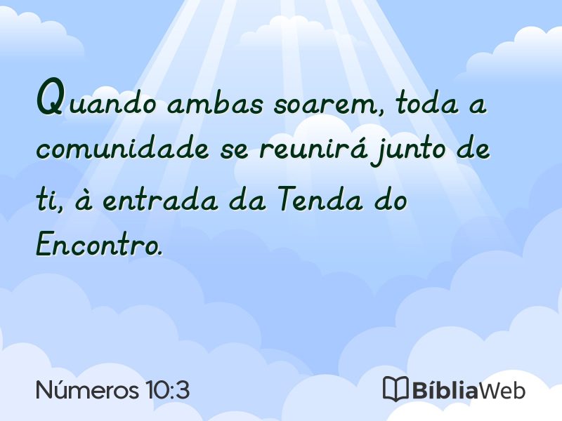 Números 10:3 em imagem para compartilhar