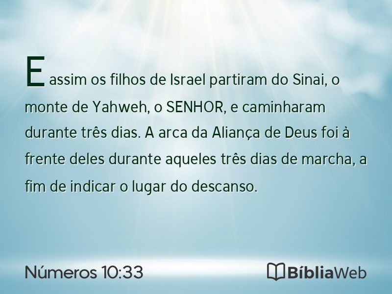 Números 10:33 em imagem para compartilhar