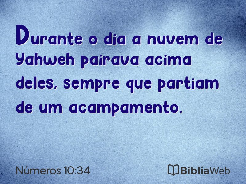 Números 10:34 em imagem para compartilhar