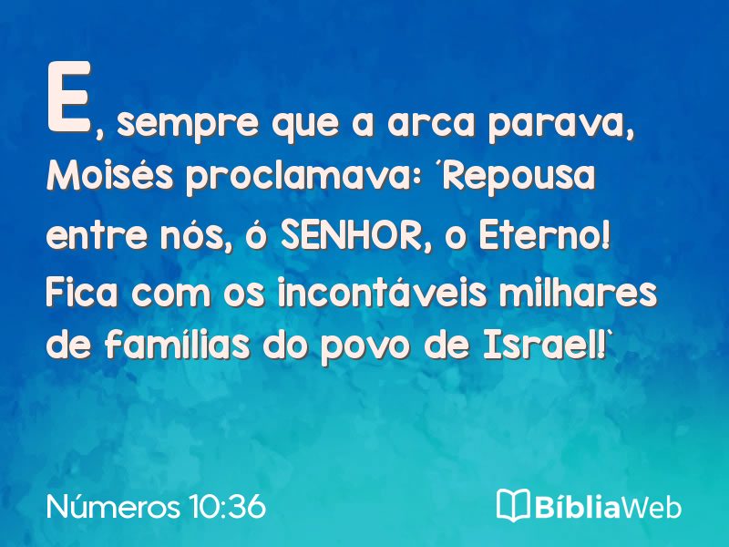 Números 10:36 em imagem para compartilhar