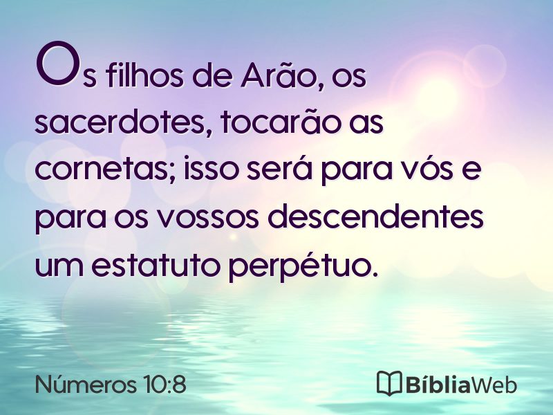 Números 10:8 em imagem para compartilhar