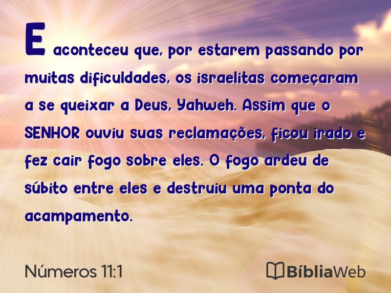 Números 11:1 em imagem para compartilhar