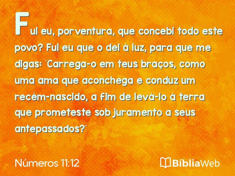 Números 11:12 em imagem para compartilhar