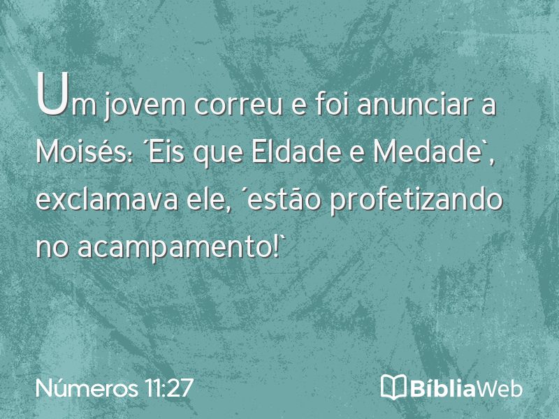 Números 11:27 em imagem para compartilhar