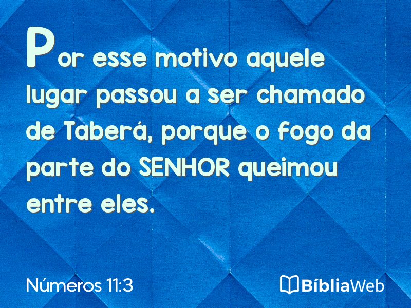 Números 11:3 em imagem para compartilhar