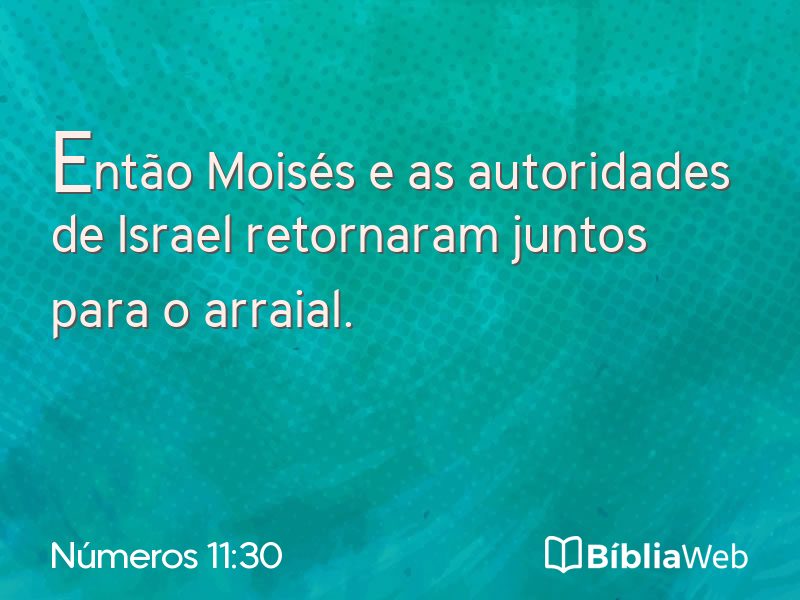 Números 11:30 em imagem para compartilhar