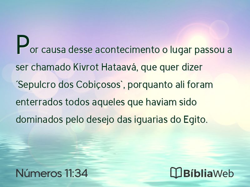 Números 11:34 em imagem para compartilhar