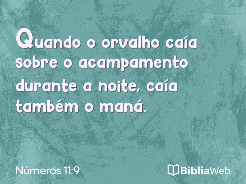 Números 11:9 em imagem para compartilhar