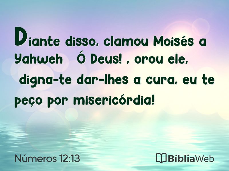 Números 12:13 em imagem para compartilhar