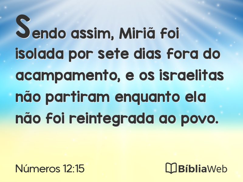 Números 12:15 em imagem para compartilhar