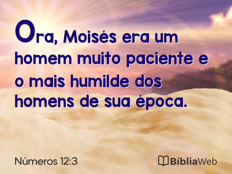 Números 12:3 em imagem para compartilhar