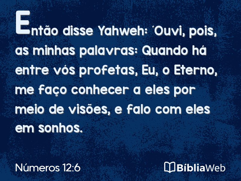 Números 12:6 em imagem para compartilhar
