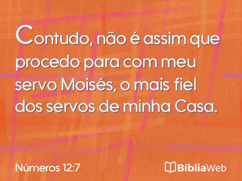 Números 12:7 em imagem para compartilhar