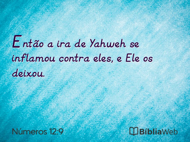 Números 12:9 em imagem para compartilhar