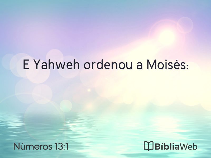 Números 13:1 em imagem para compartilhar