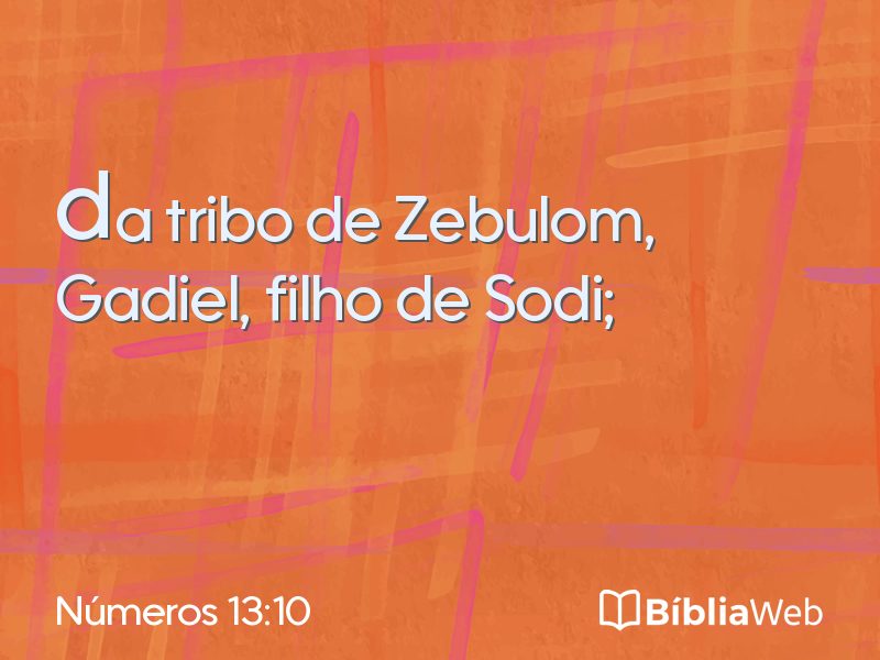 Números 13:10 em imagem para compartilhar