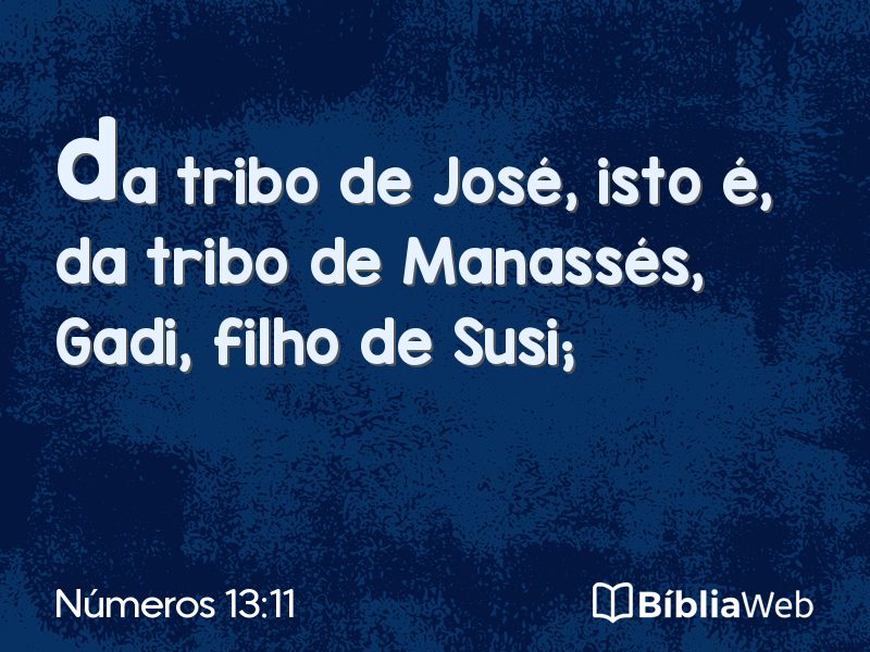 Números 13:11 em imagem para compartilhar