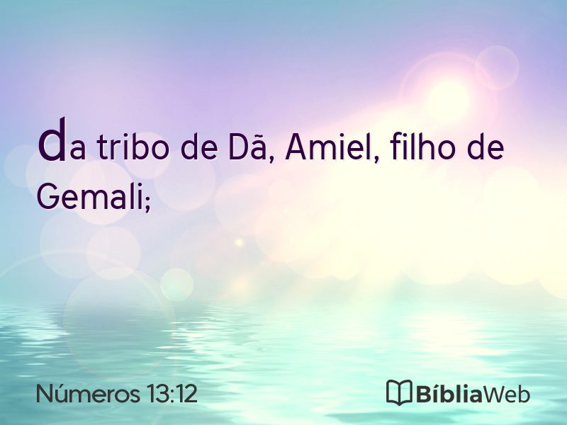 Números 13:12 em imagem para compartilhar