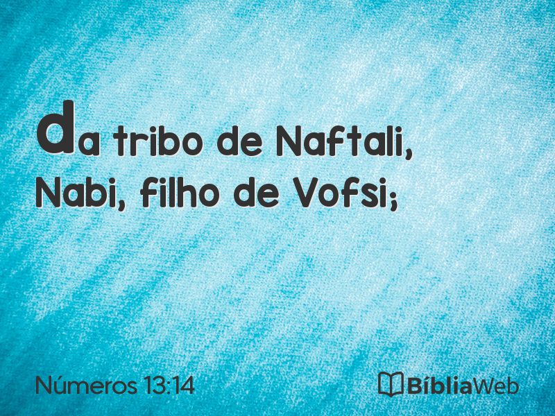 Números 13:14 em imagem para compartilhar