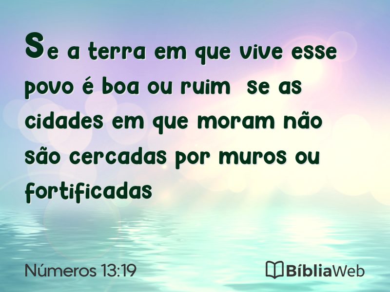 Números 13:19 em imagem para compartilhar