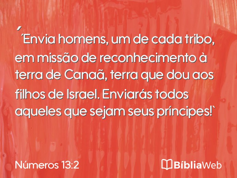 Números 13:2 em imagem para compartilhar