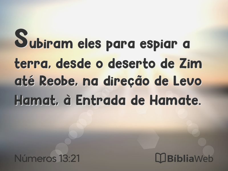 Números 13:21 em imagem para compartilhar