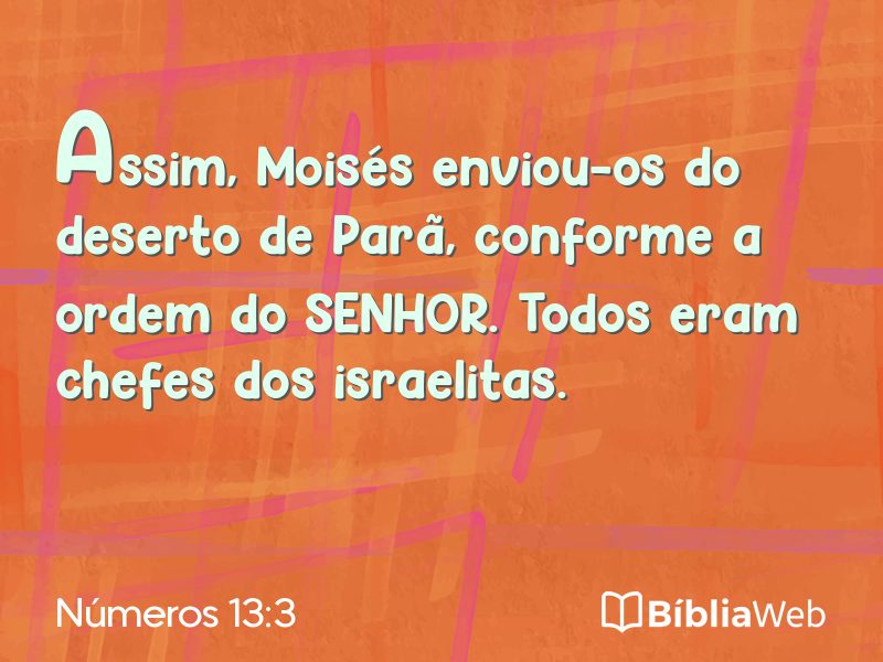 Números 13:3 em imagem para compartilhar