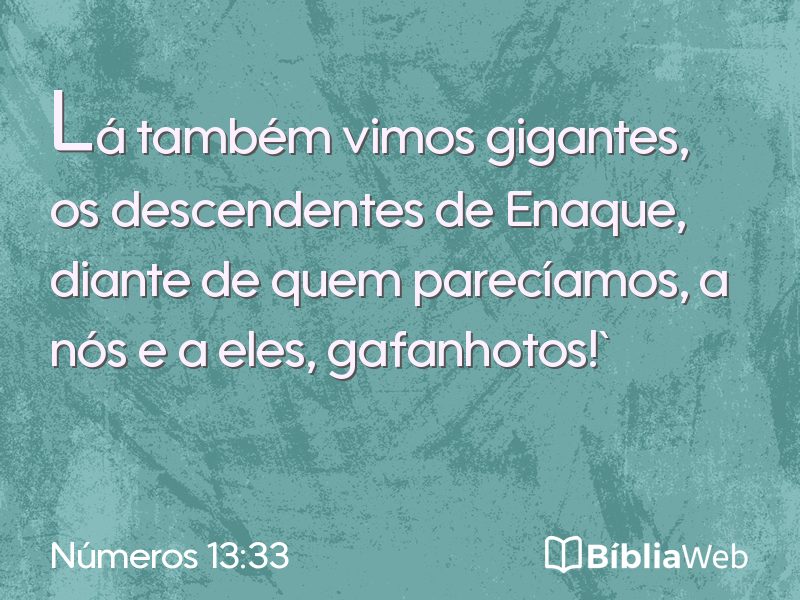 Números 13:33 em imagem para compartilhar