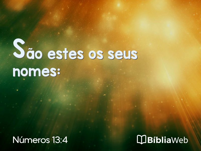 Números 13:4 em imagem para compartilhar