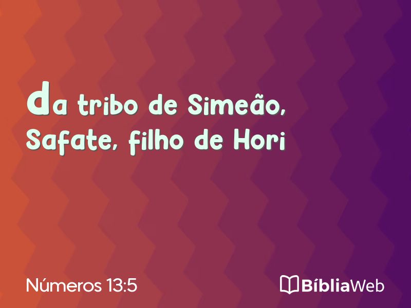 Números 13:5 em imagem para compartilhar