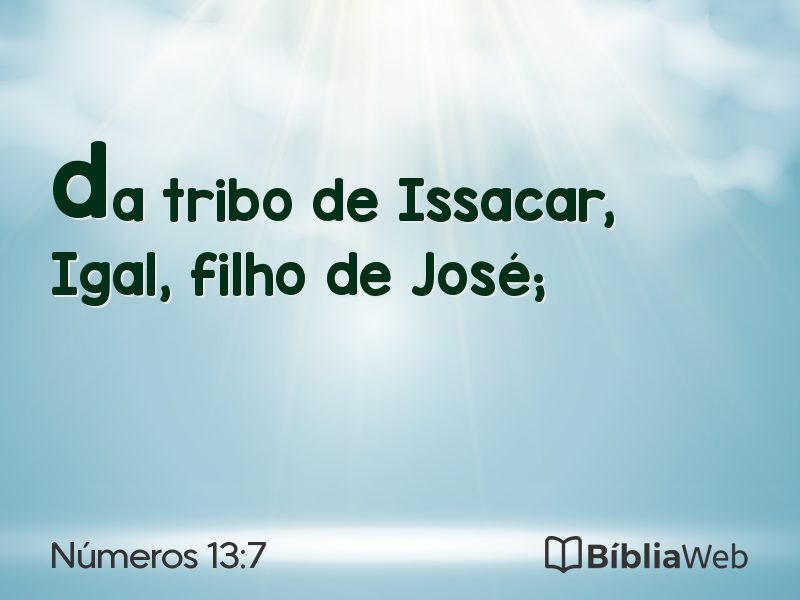 Números 13:7 em imagem para compartilhar